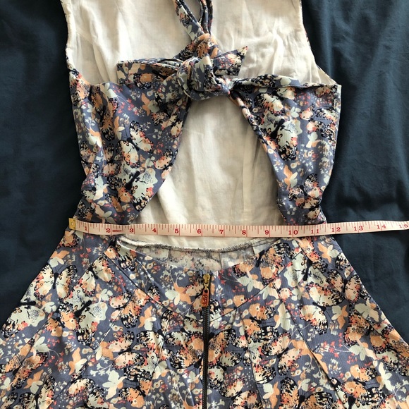 ❌ Open Back Blue Pastel Fit & Flare Party Dress - Picture 6 of 8